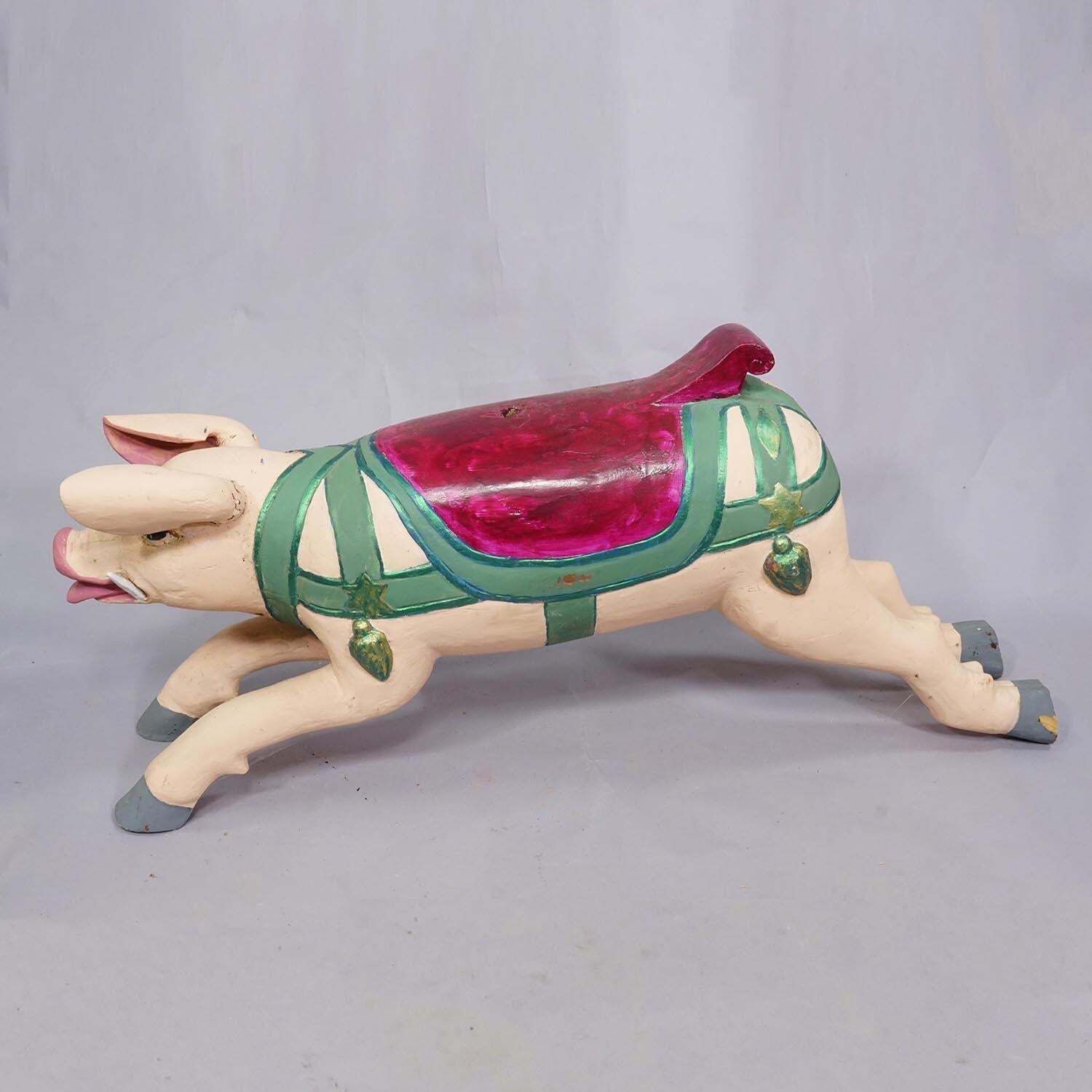 Great Antique Children Carousel Pig, Germany Ca. 1920s photo vinterior