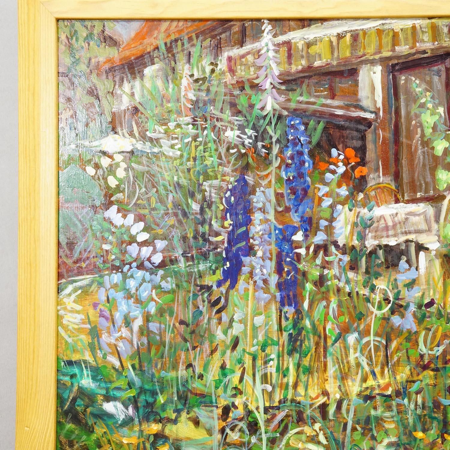 Impressionistic Oil Painting Of A Garden Scenery, Alexander Michael 1994 photo 546.0