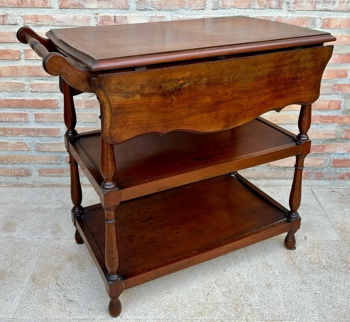 Vintage Serving Trolley With Wheels And Wings, 1970s photo for sale