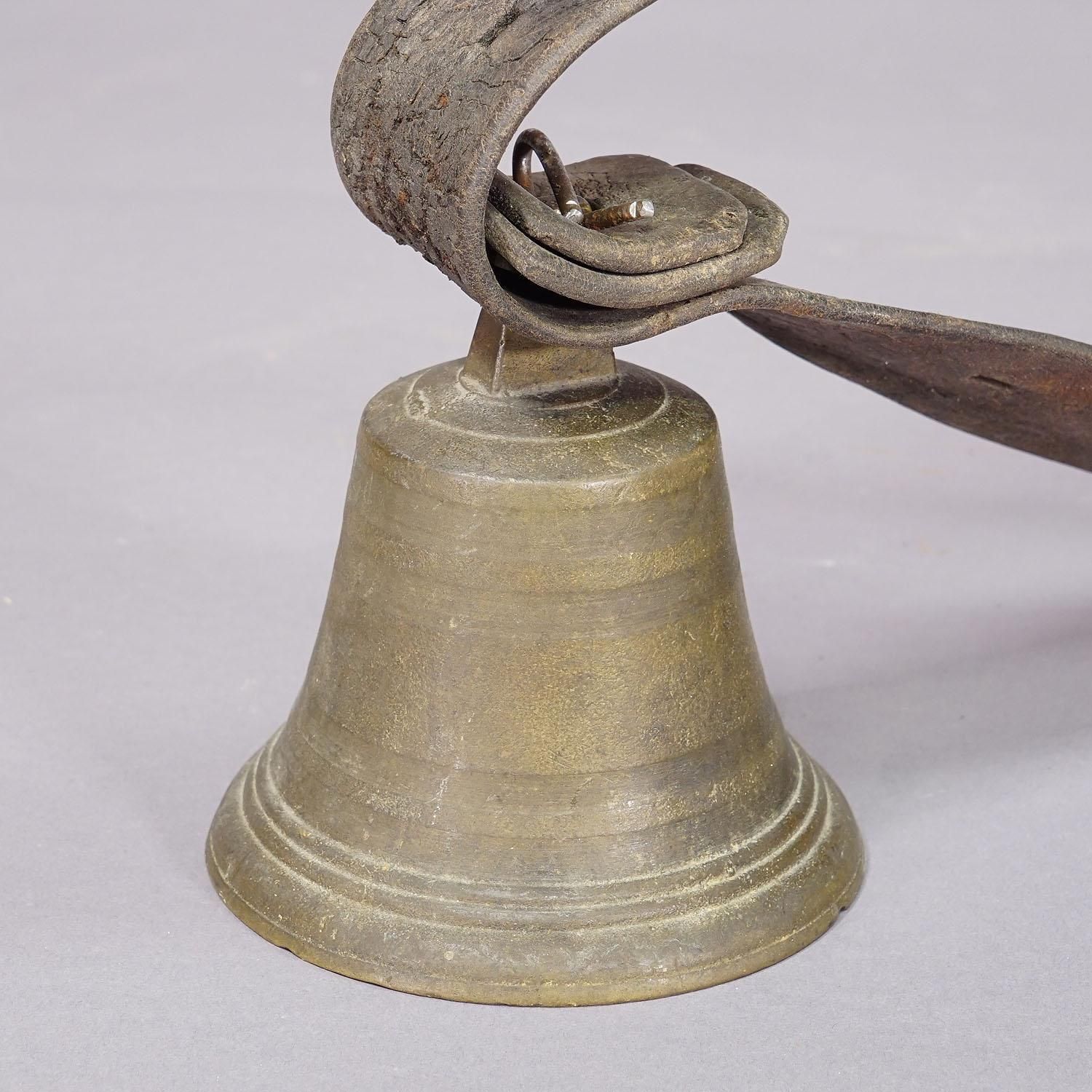 Antique Casted Bronze Cattle Bell Made In Switzerland Ca. 1900s photo 335.0