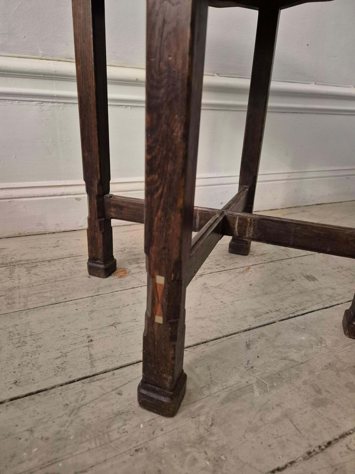 Swedish Smoking Table, Oak With Copper Top, 1913 By Nordiska Kompaniet photo Furniture