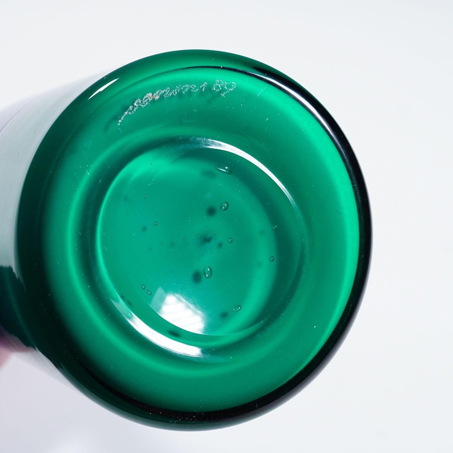 Rare Art Glass Bottle Morandiana By Gio Ponti For Venini Murano photo vintage