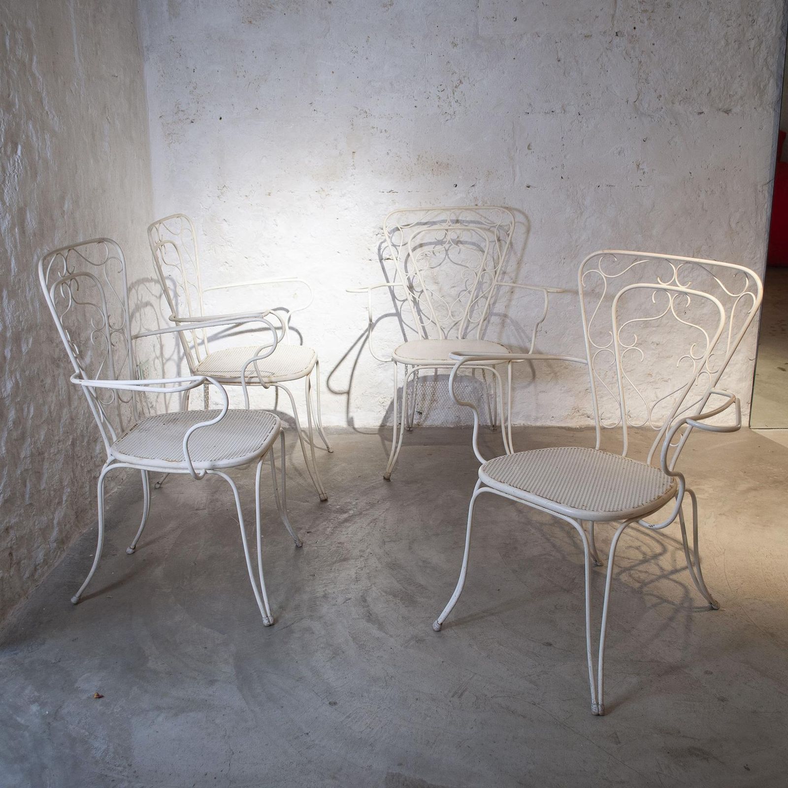 Lio Carminati Set Of Four Chairs Iron 1950s photo vinterior