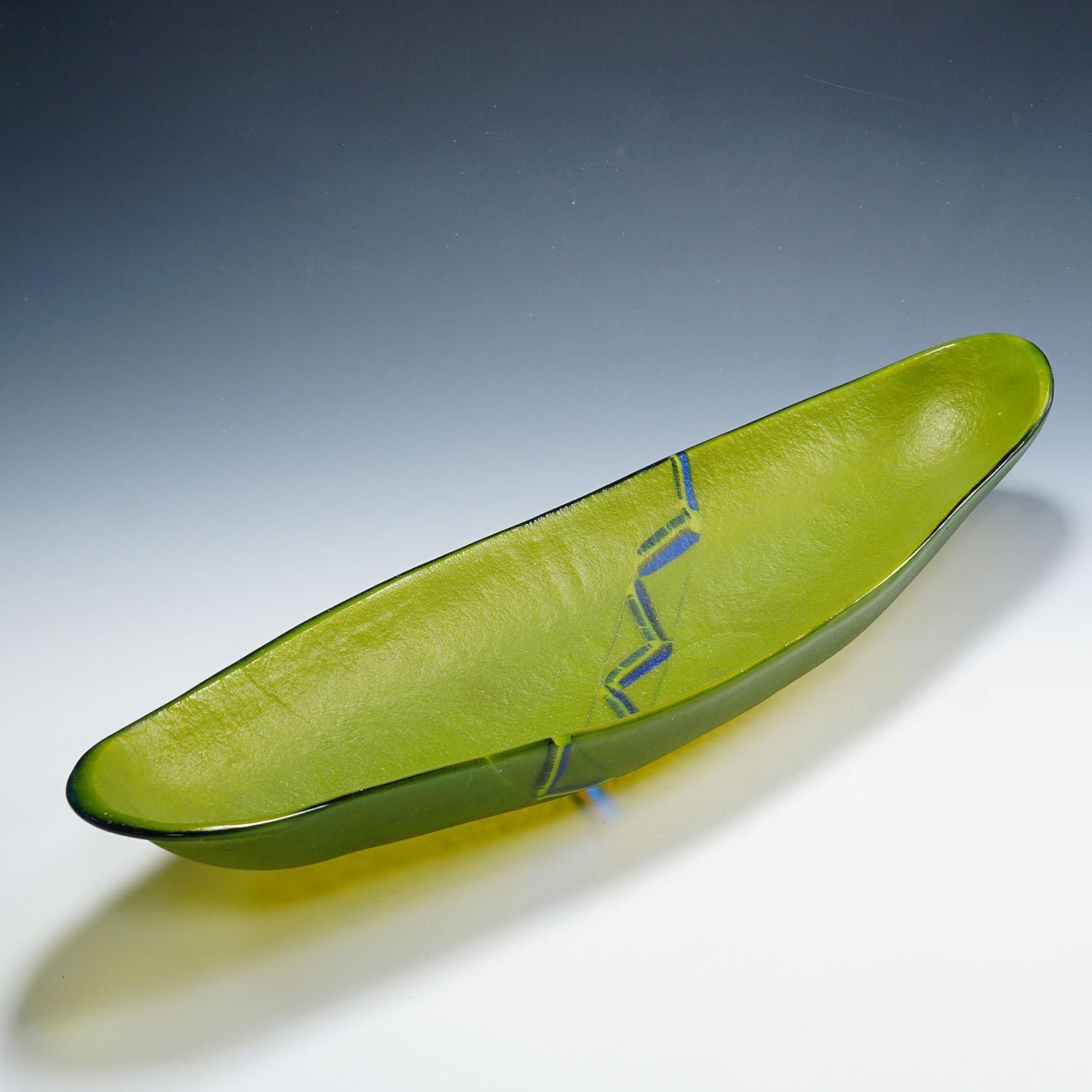 Large Art Glass Centerpiece By Studio Glass Artist Horst Stauber 1994 photo for sale