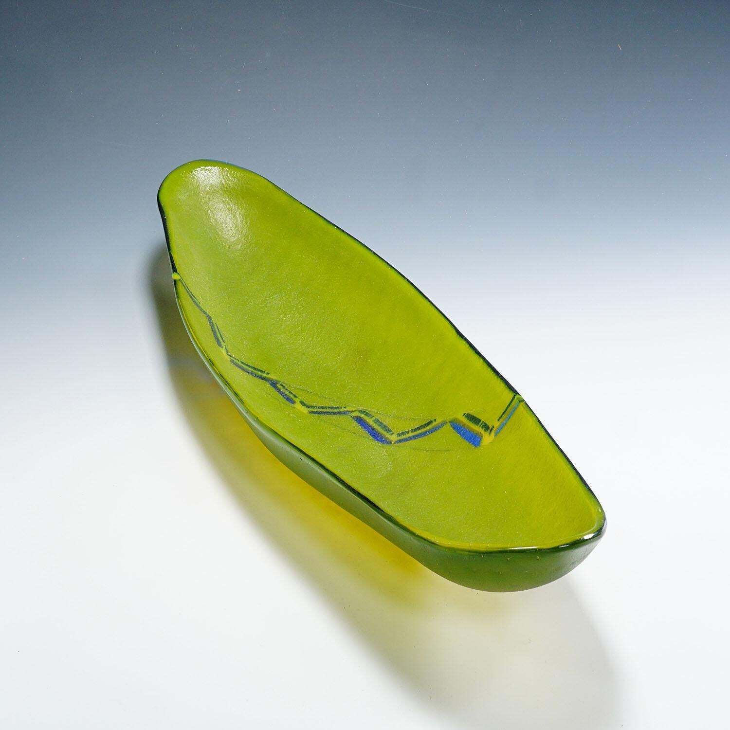 Large Art Glass Centerpiece By Studio Glass Artist Horst Stauber 1994 photo 636.0