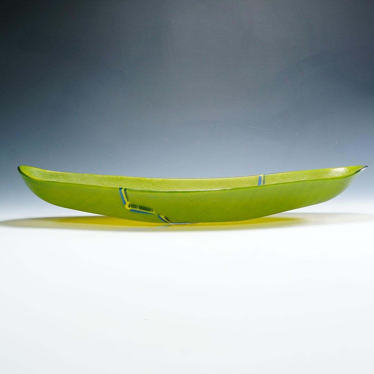 Large Art Glass Centerpiece By Studio Glass Artist Horst Stauber 1994 photo vinterior