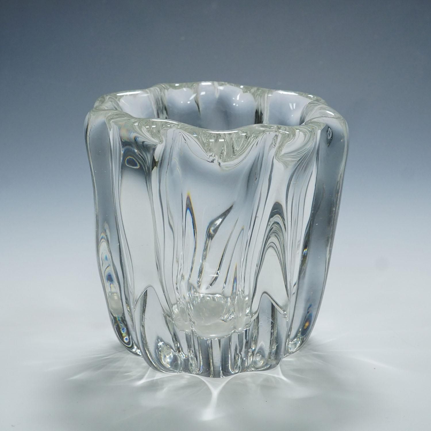 Large Stump Of A Tree Art Glass Bowl By Tapio Wirkkala For Iittala 1951 photo for sale
