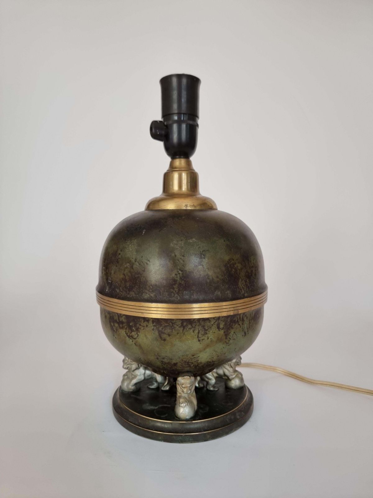 Table Lamp, Svenska Metallverken, Decor Of Lions, Swedish Grace photo furniture