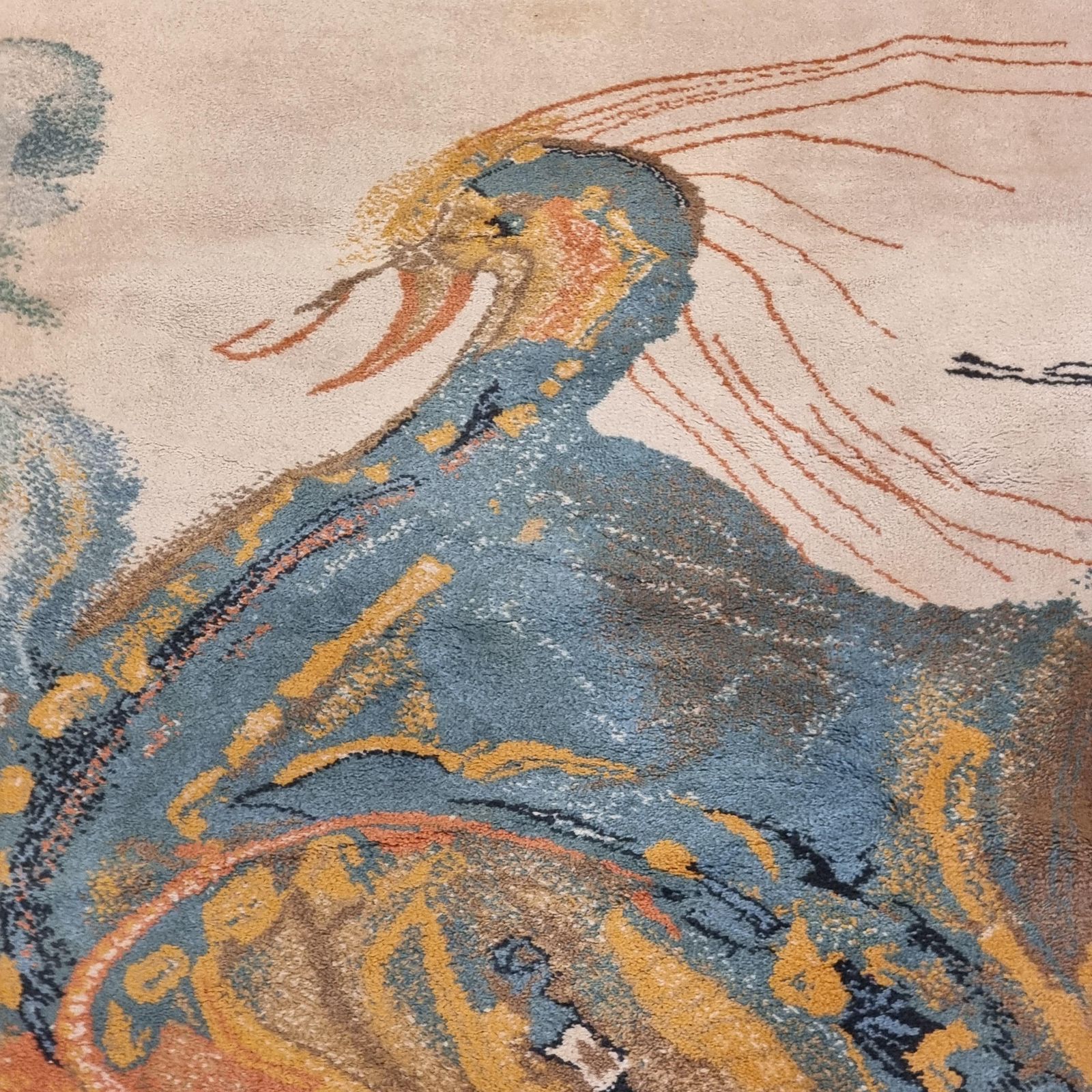 Carpet, After Salvador Dali, Ege Axminster, Denmark, Ca 274 X 179 Cm photo vintage
