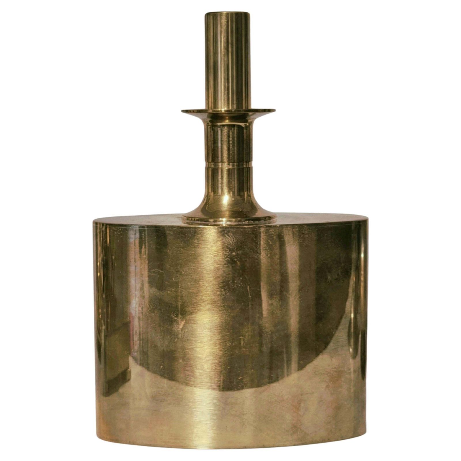 Pierre Forssell, Gilded Brass Flask For Skultuna, Swedish Midcentury