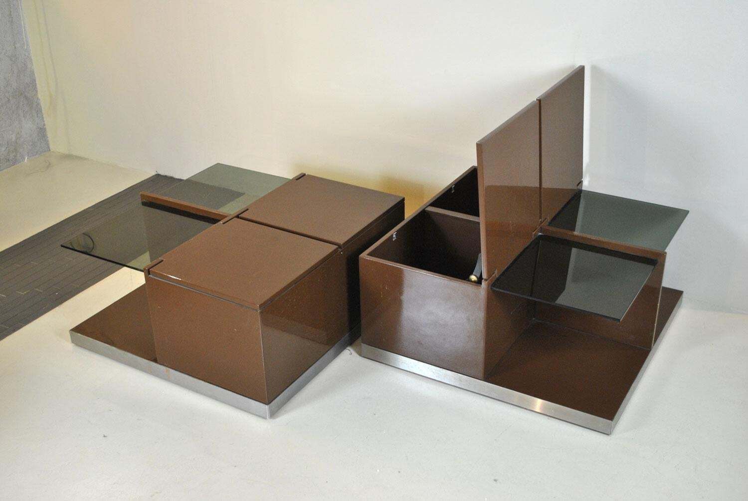 Italian Midcentury Coffee Table Dry Bar, 1970s photo 878.0
