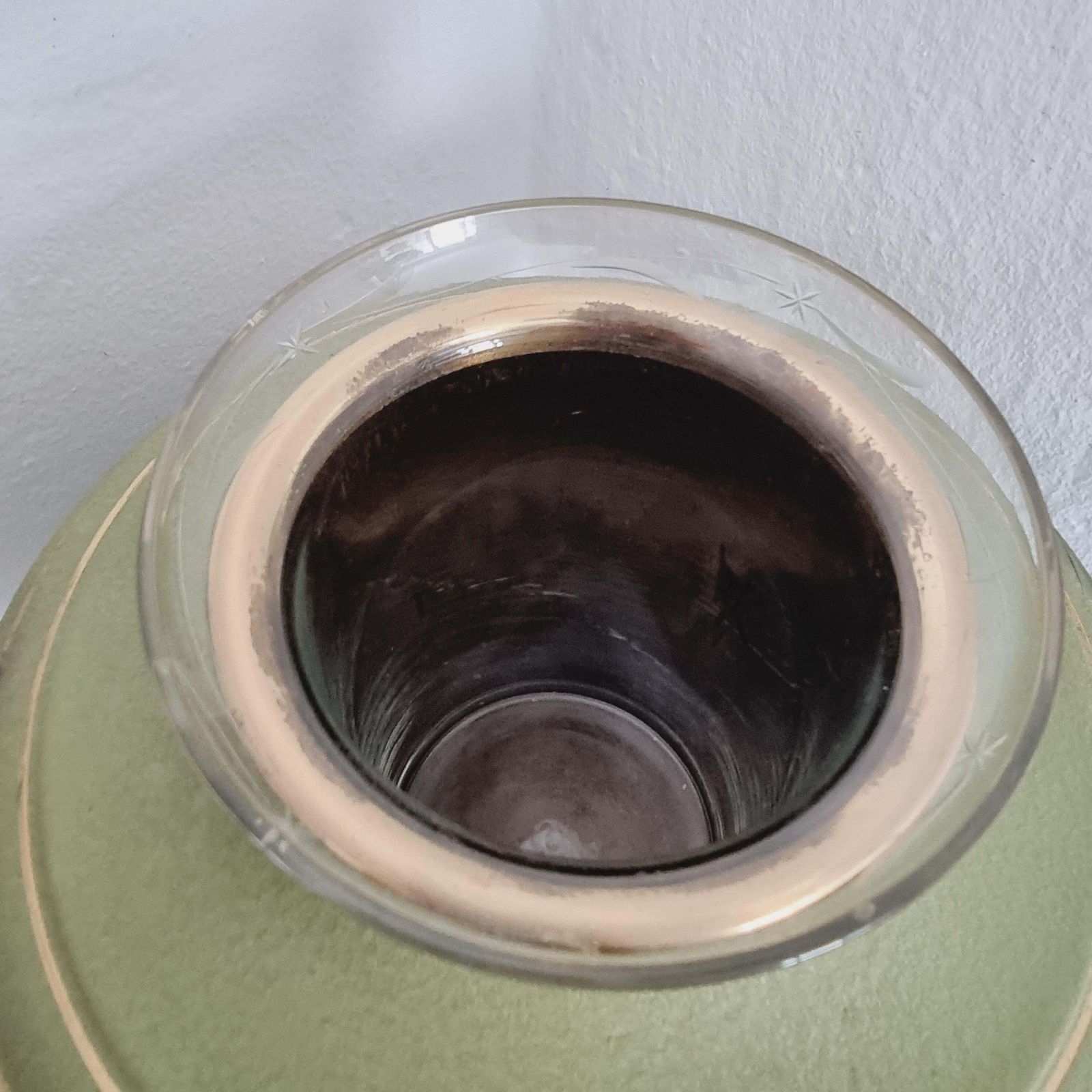 Vase In Metal, Wood And Engraved Glass. Swedish Grace, 1930s photo vinterior