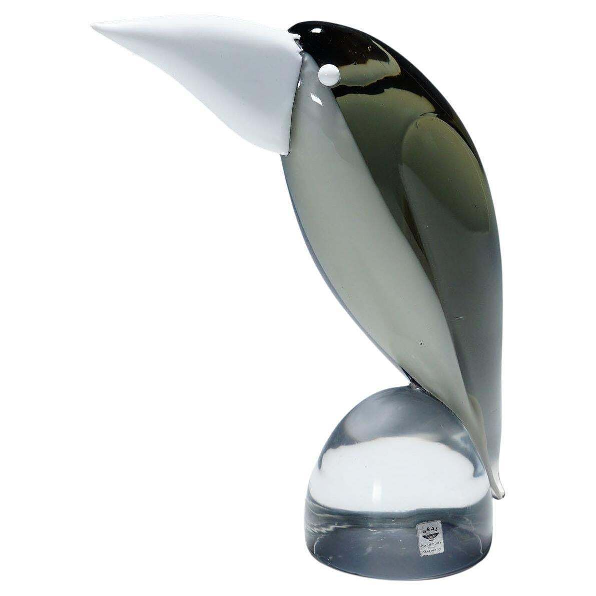 Grosbeak Glazen Sculptuur Van Livio Seguso Voor Gral Germany, Ca. Jaren 1970