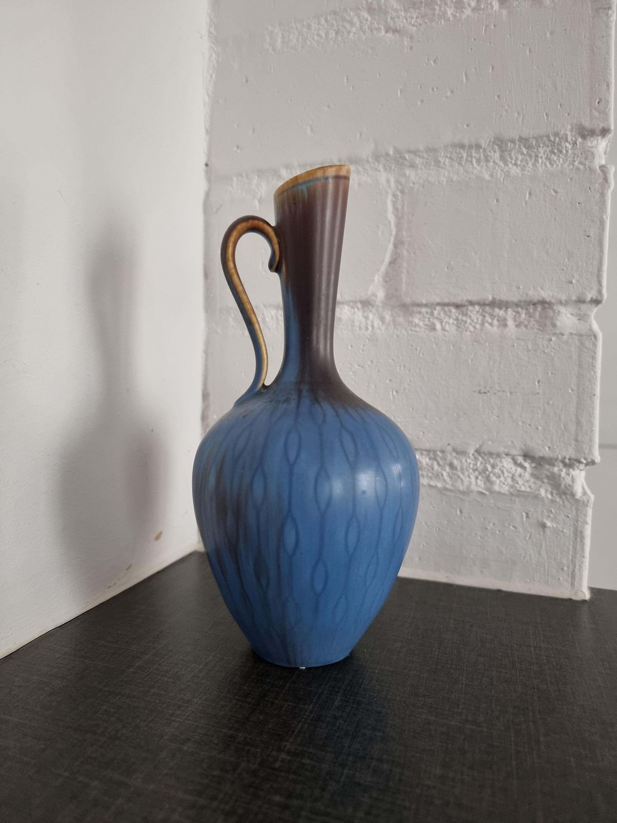 Gunnar Nylund, Ceramic Carafe/Vase With Rare Pattern, Scandinavian Modern photo buy