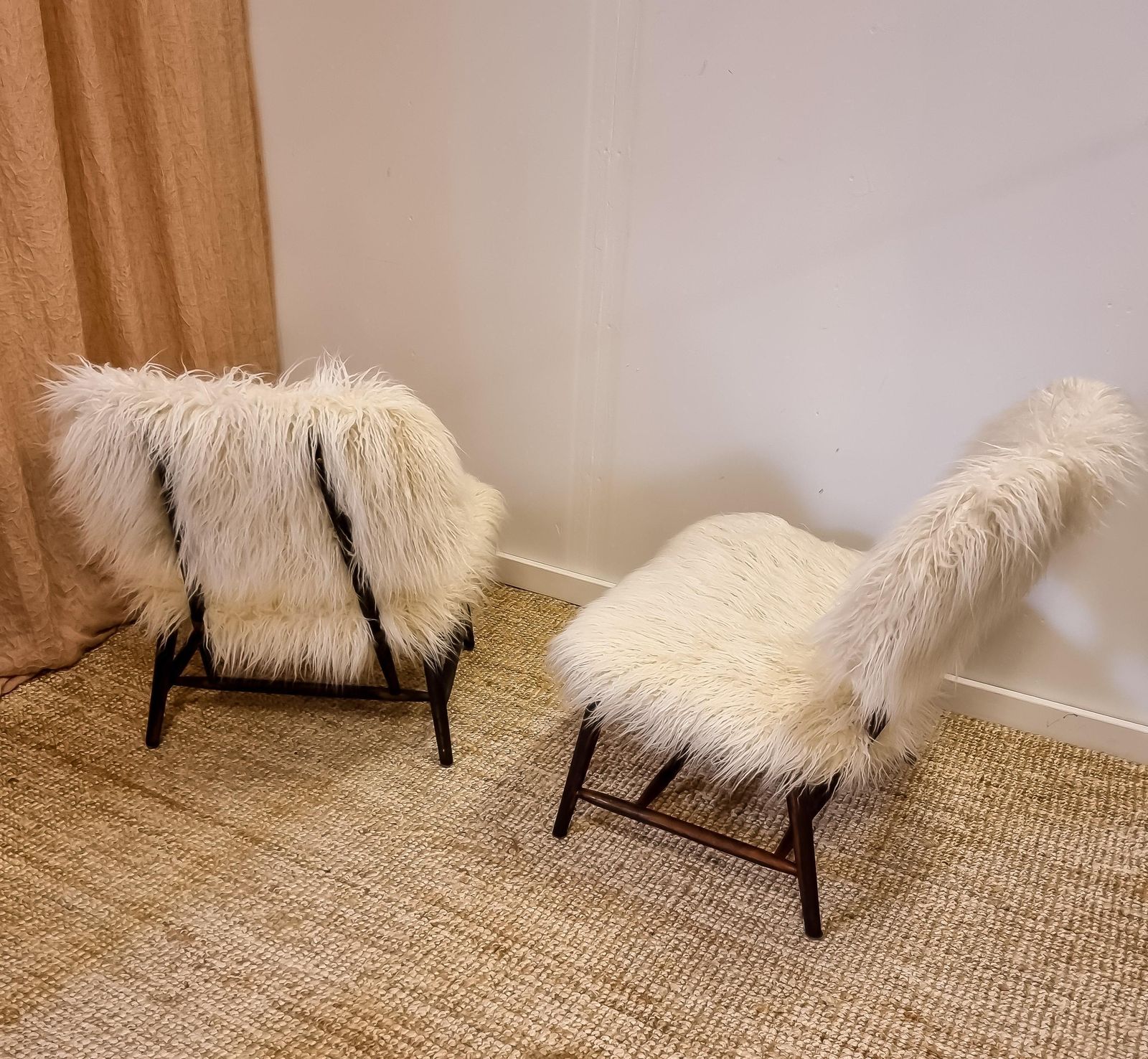 Alf Svensson, A Pair Of Classic Swedish Modern Chairs "Teve", Pierre Frey Fabric photo buy