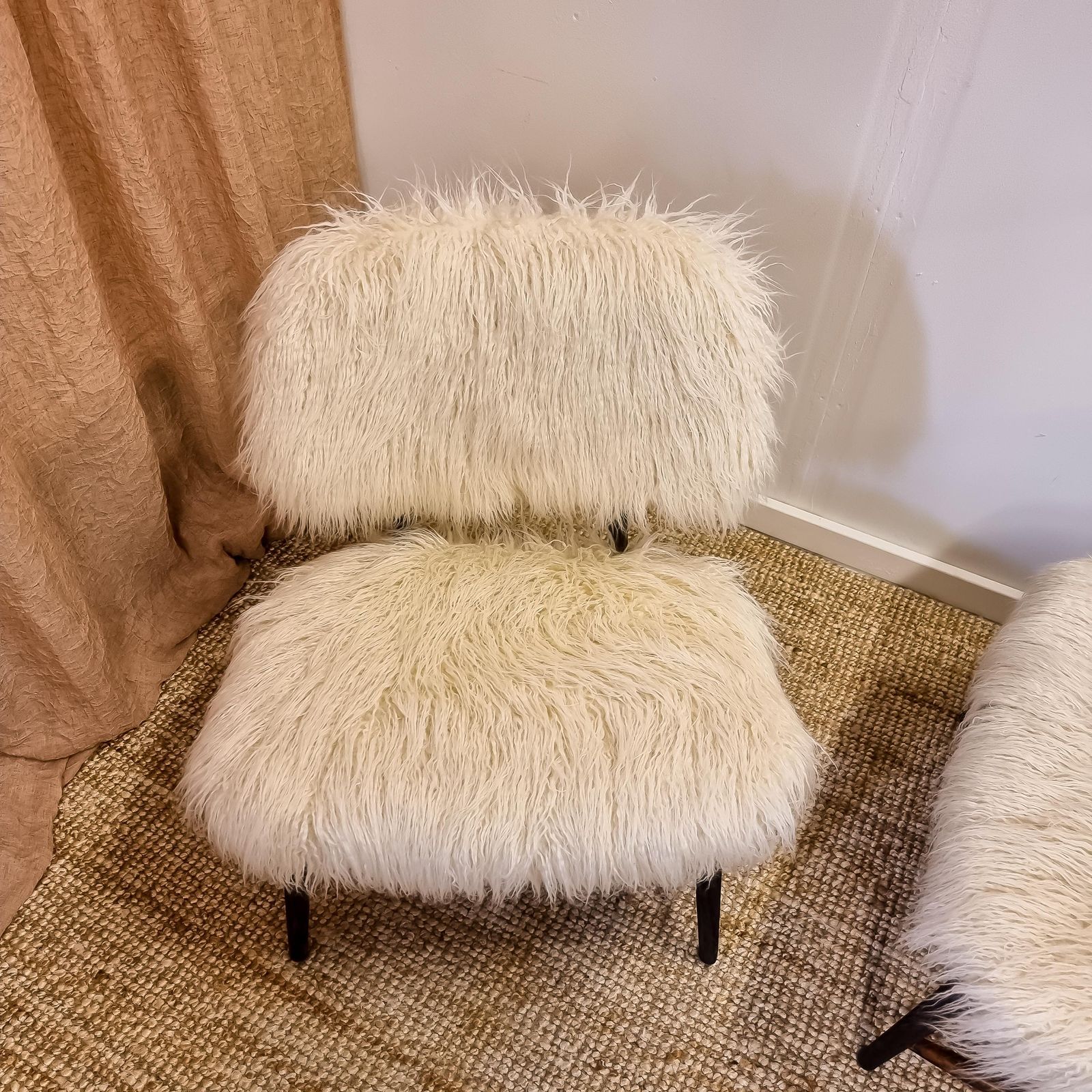Alf Svensson, A Pair Of Classic Swedish Modern Chairs "Teve", Pierre Frey Fabric photo vintage