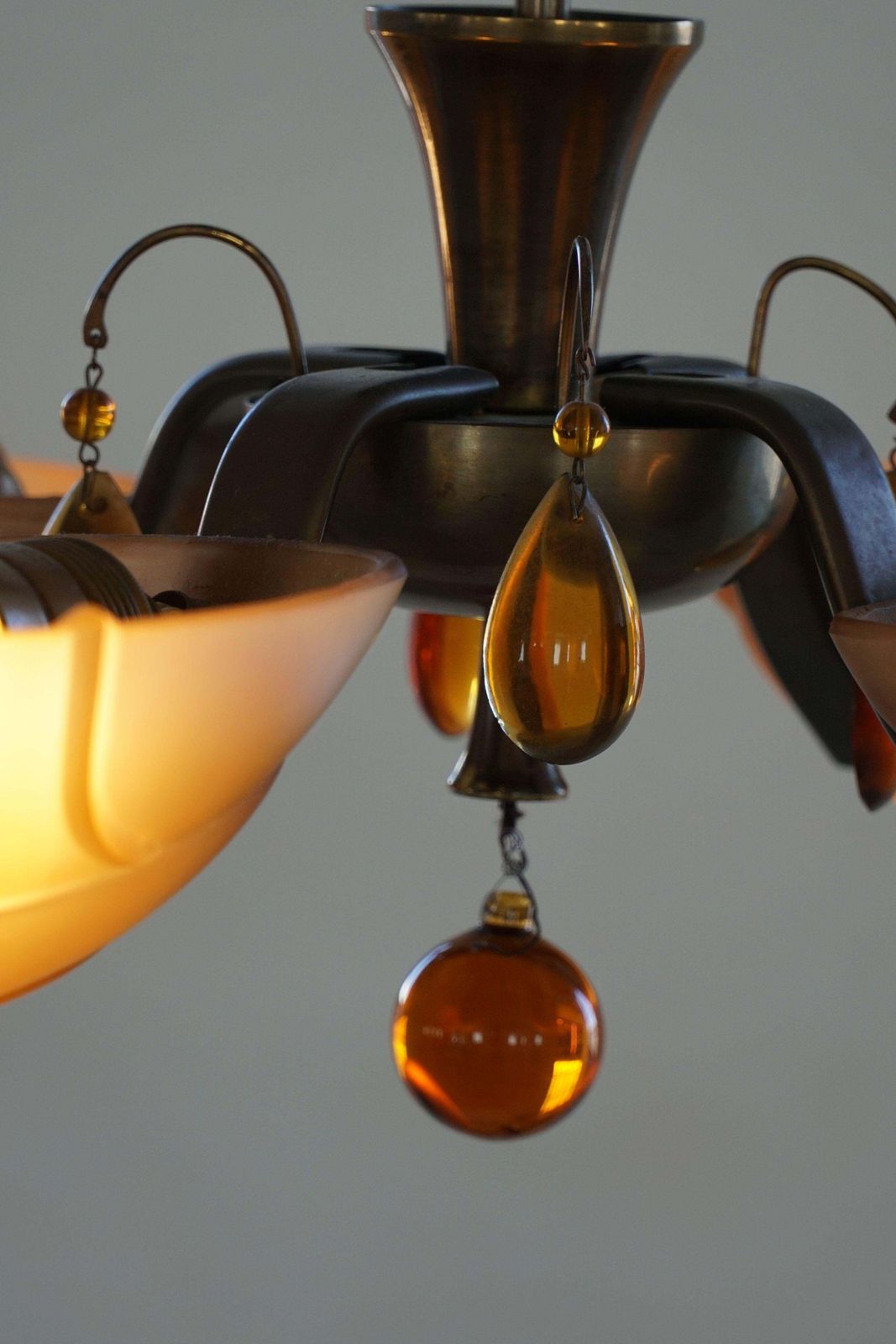 Art Deco Chandelier By Paavo Tynell For Taito Oy, Finland, 1930's photo for sale