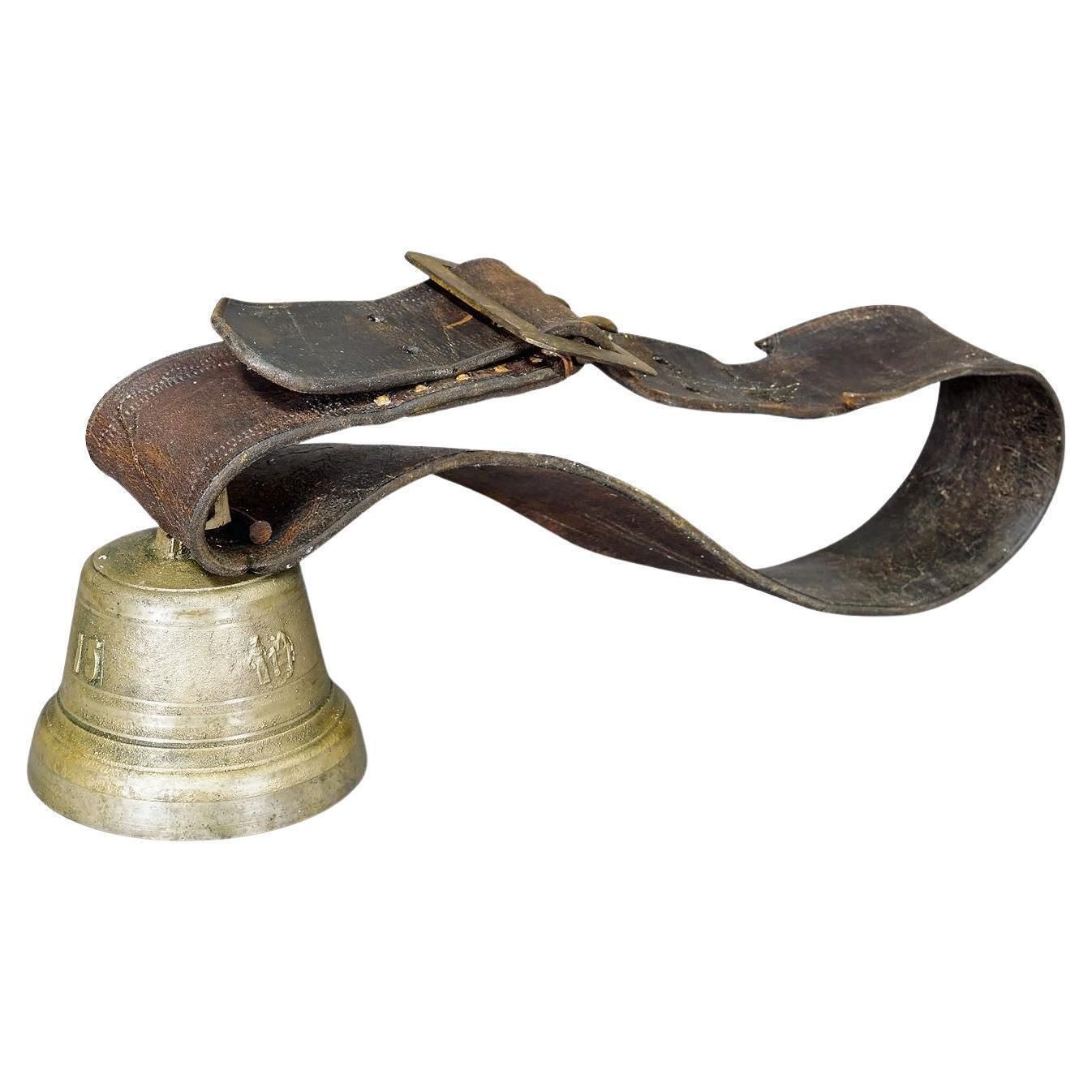 Antique Swiss Casted Bronze Cattle Bell Ca. 1900s