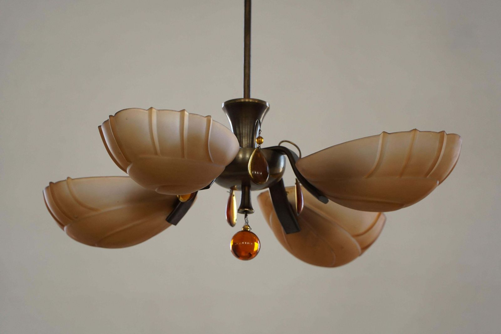 3547.0 Art Deco Chandelier By Paavo Tynell For Taito Oy, Finland, 1930's photo