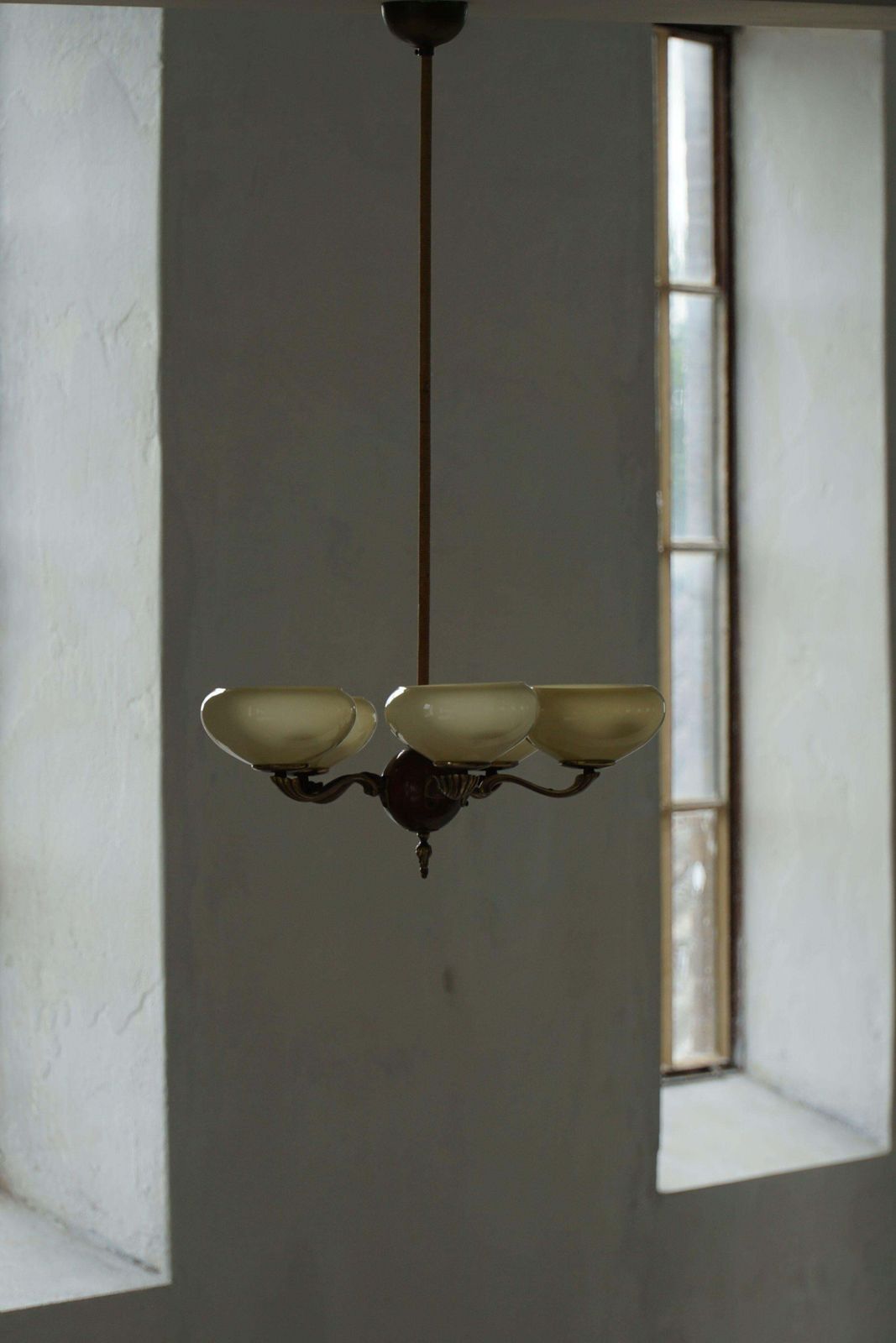 5 Arm Chandelier By Paavo Tynell, Model 1386/5 For Taito, Finland, 1930s photo Lighting