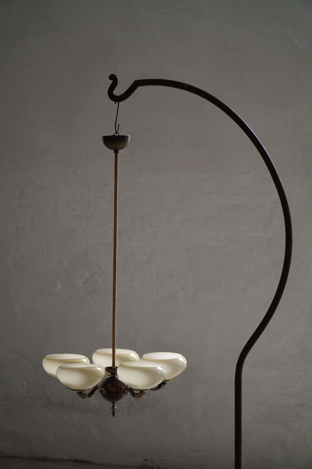5 Arm Chandelier By Paavo Tynell, Model 1386/5 For Taito, Finland, 1930s photo vinterior
