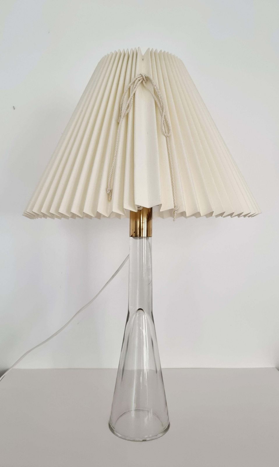 Table Lamp, Glass And Brass, Mid Century Modern / Scandinavian, Orno Oy Finland photo furniture