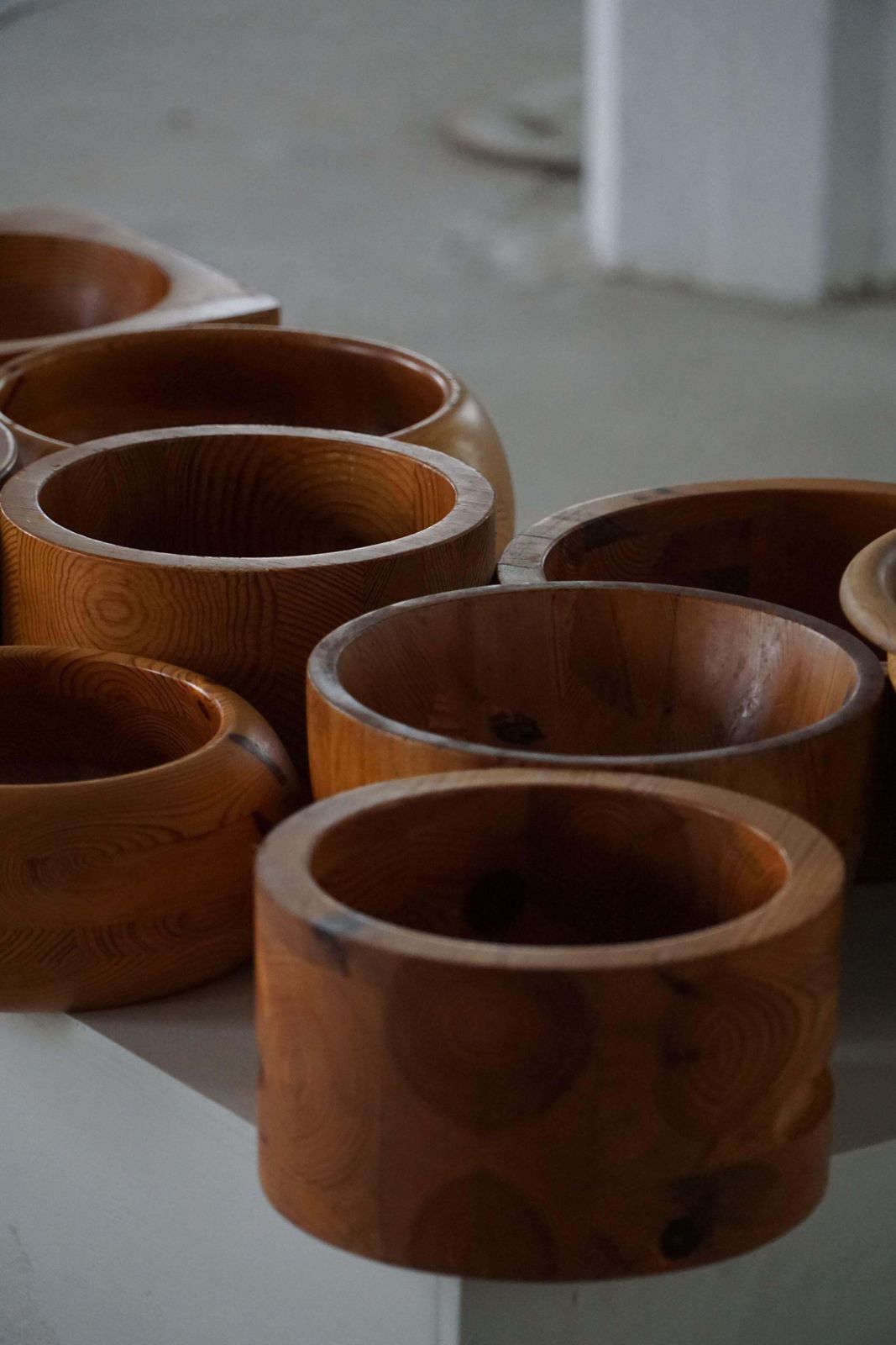 Lot Of 10 Mid Century Swedish Pine Bowls, Crafted By Holmbergs & Varnamo, 1970s photo for sale