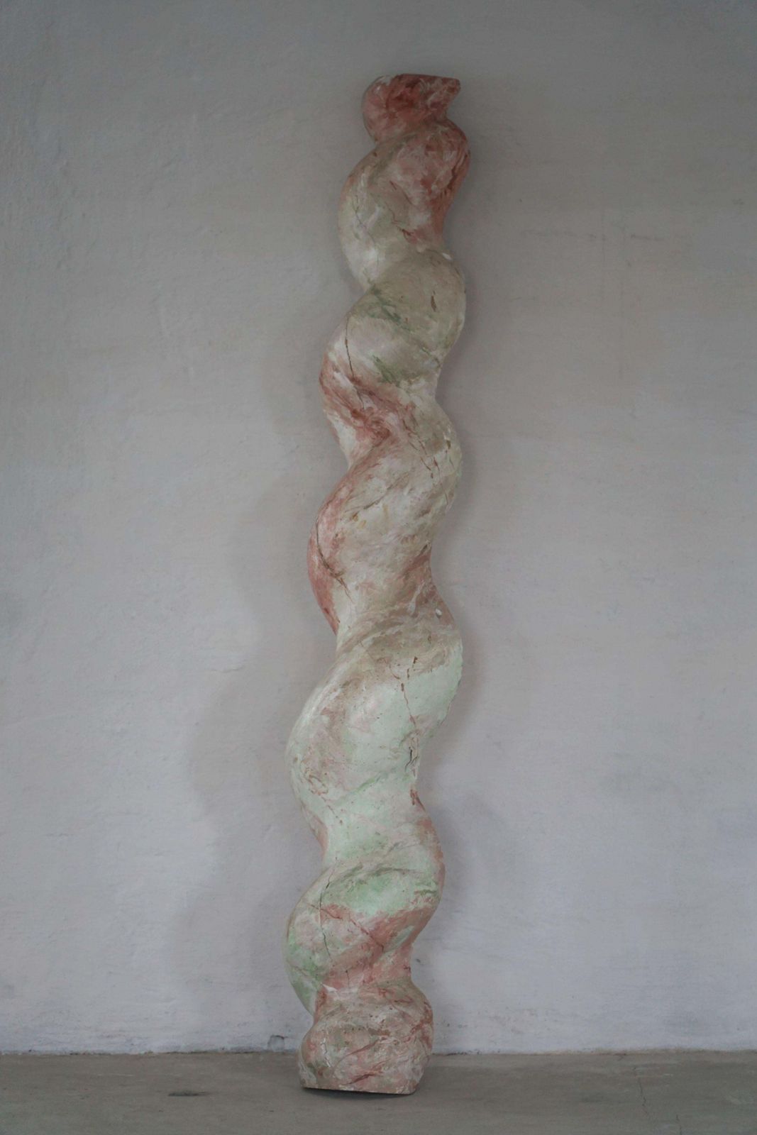 Large Antique 18th Century Italian Sculptural Wooden Barley Twisted Pedestal photo for sale