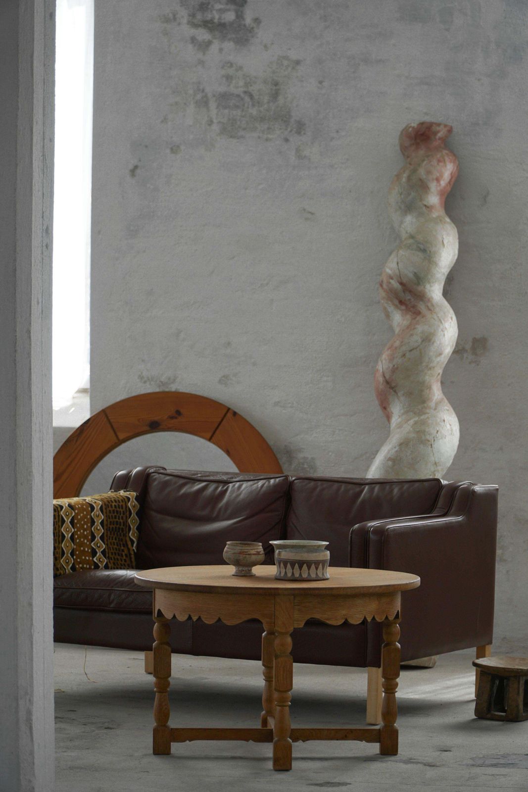 Home Decor Large Antique 18th Century Italian Sculptural Wooden Barley Twisted Pedestal photo