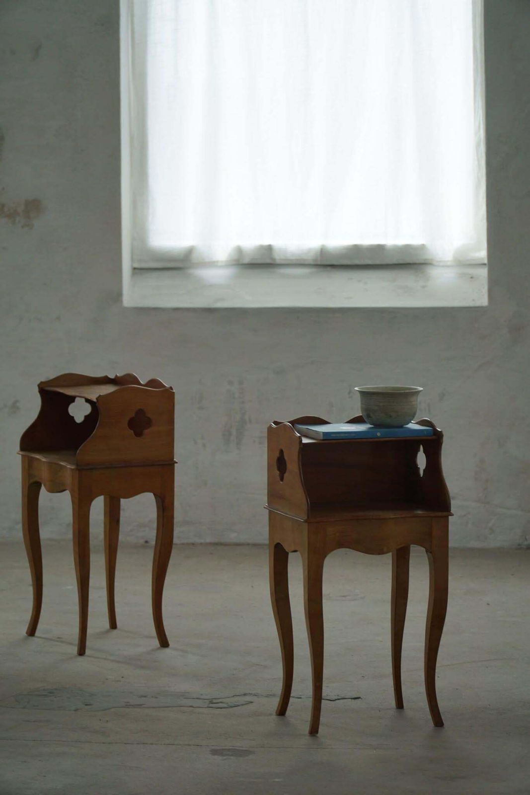 photo furniture Danish Modern, A Elegant Pair Of Nightstands In Nutwood, 1940s