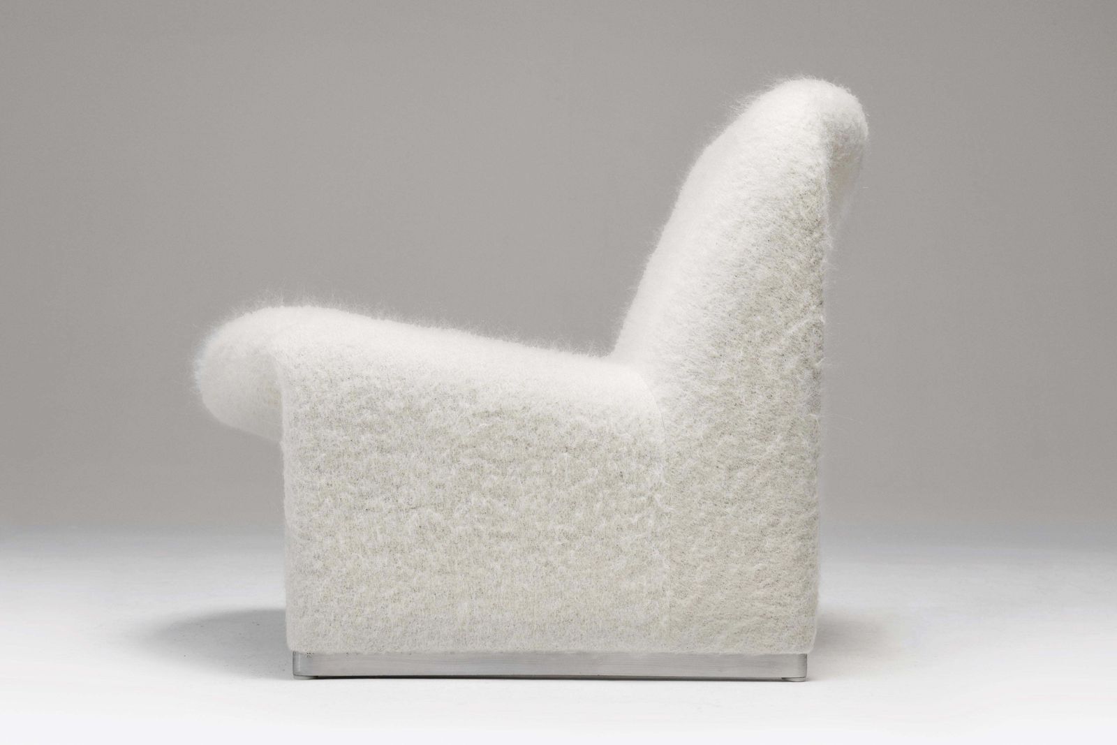 Giancarlo Piretti “Alky” Chair In Pierre Frey Fluffy Fabric, Artifort, 1970s photo vinterior