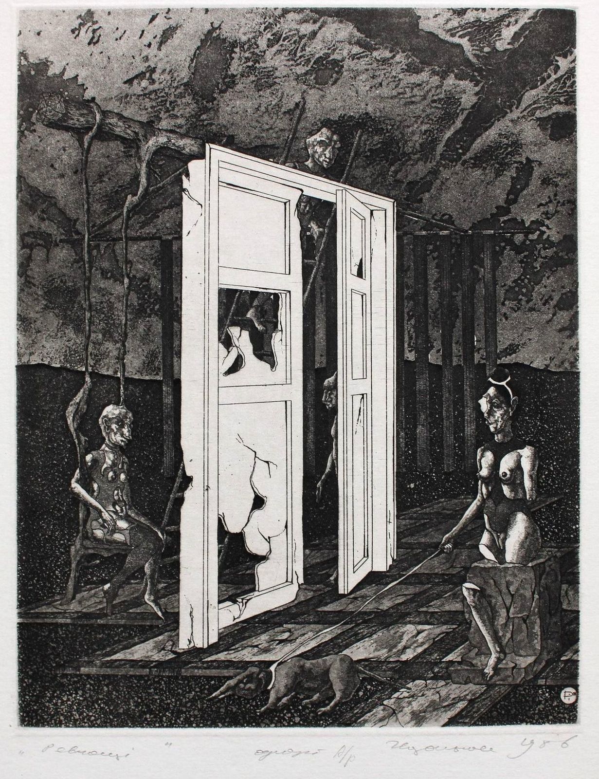 Podolczak Igorjealousy  Paper/Etching, 19.5x15 Cm, 19861986 photo furniture