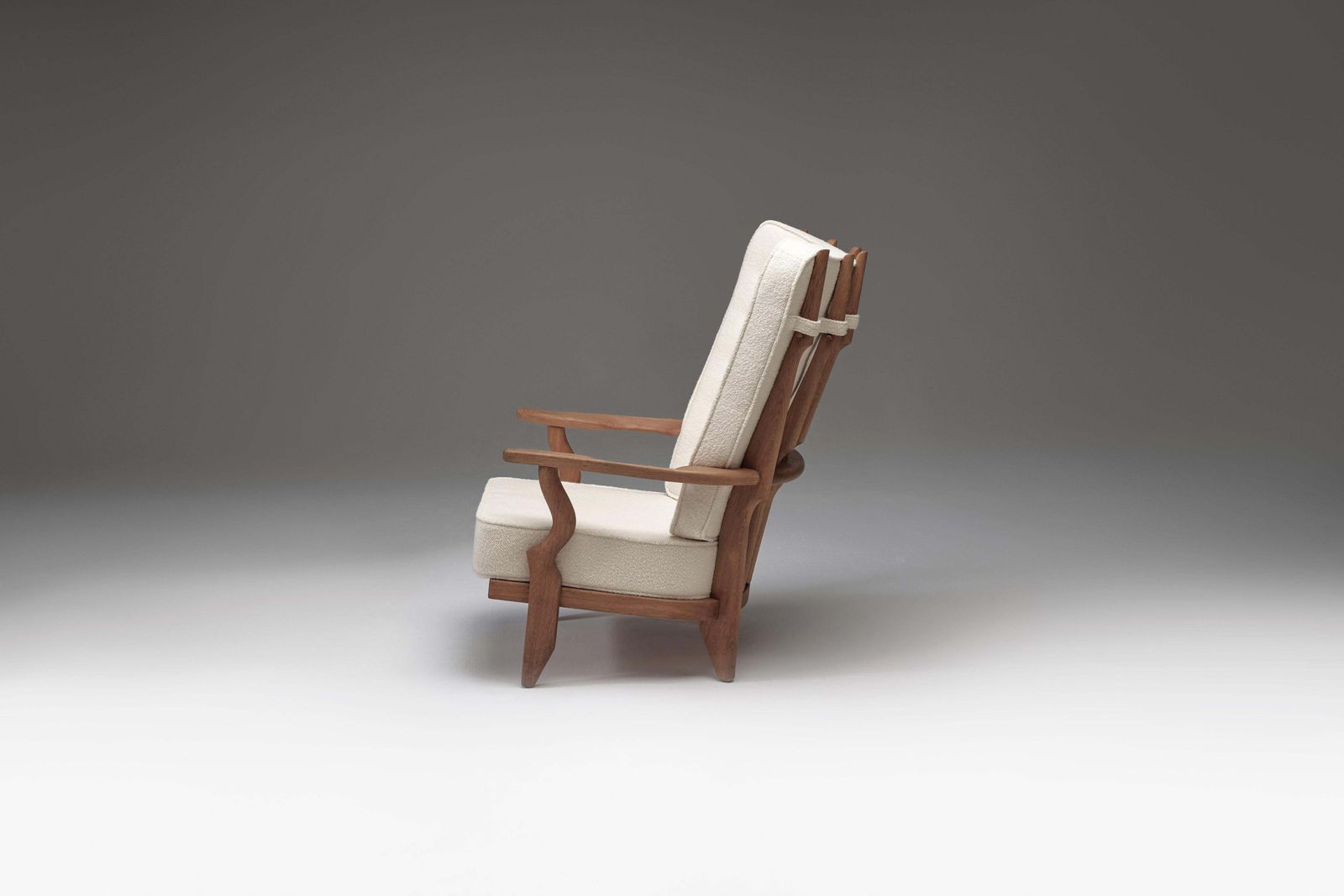 Grand Repos Lounge Chair Attributed To Guillerme Et Chambron For Votre Maison photo for sale