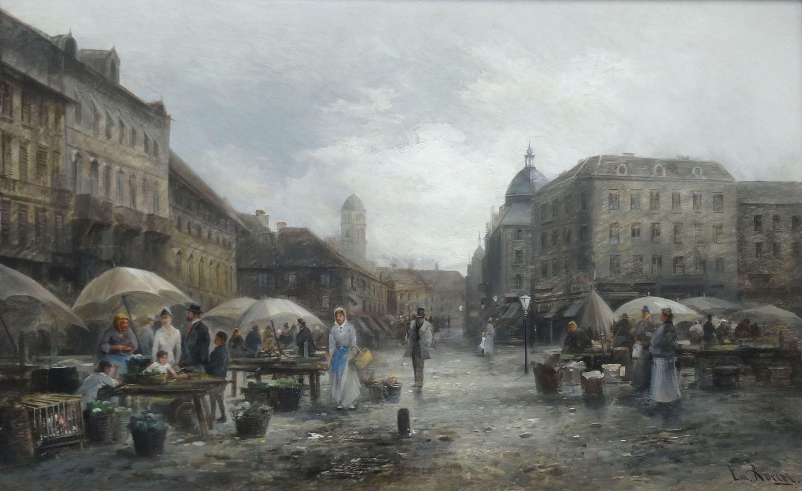 Rovier ( Emil Barbarini 1855 1930 )"Sundays Market", Emil Barbarini (1855 1930)1890