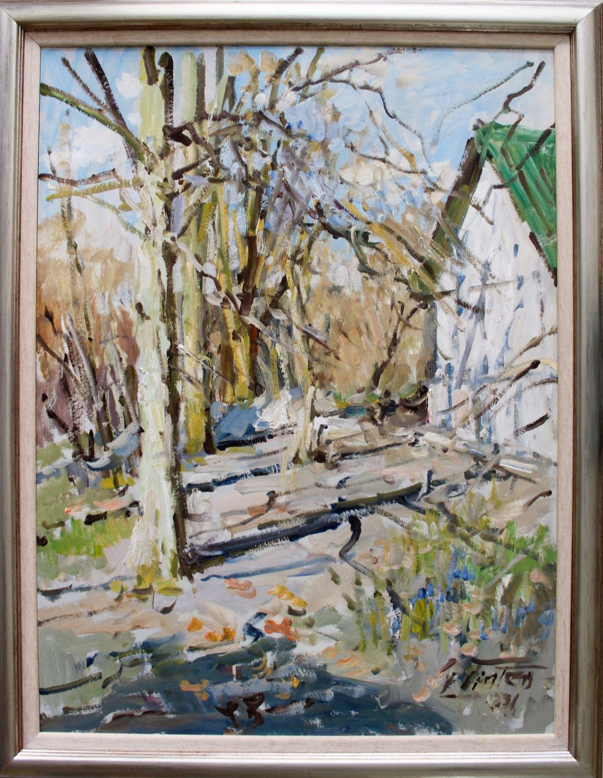 Edgars Vinterssunny Alley  Cardboard/Oil, 87x65.5 Cm, 19711971 photo furniture