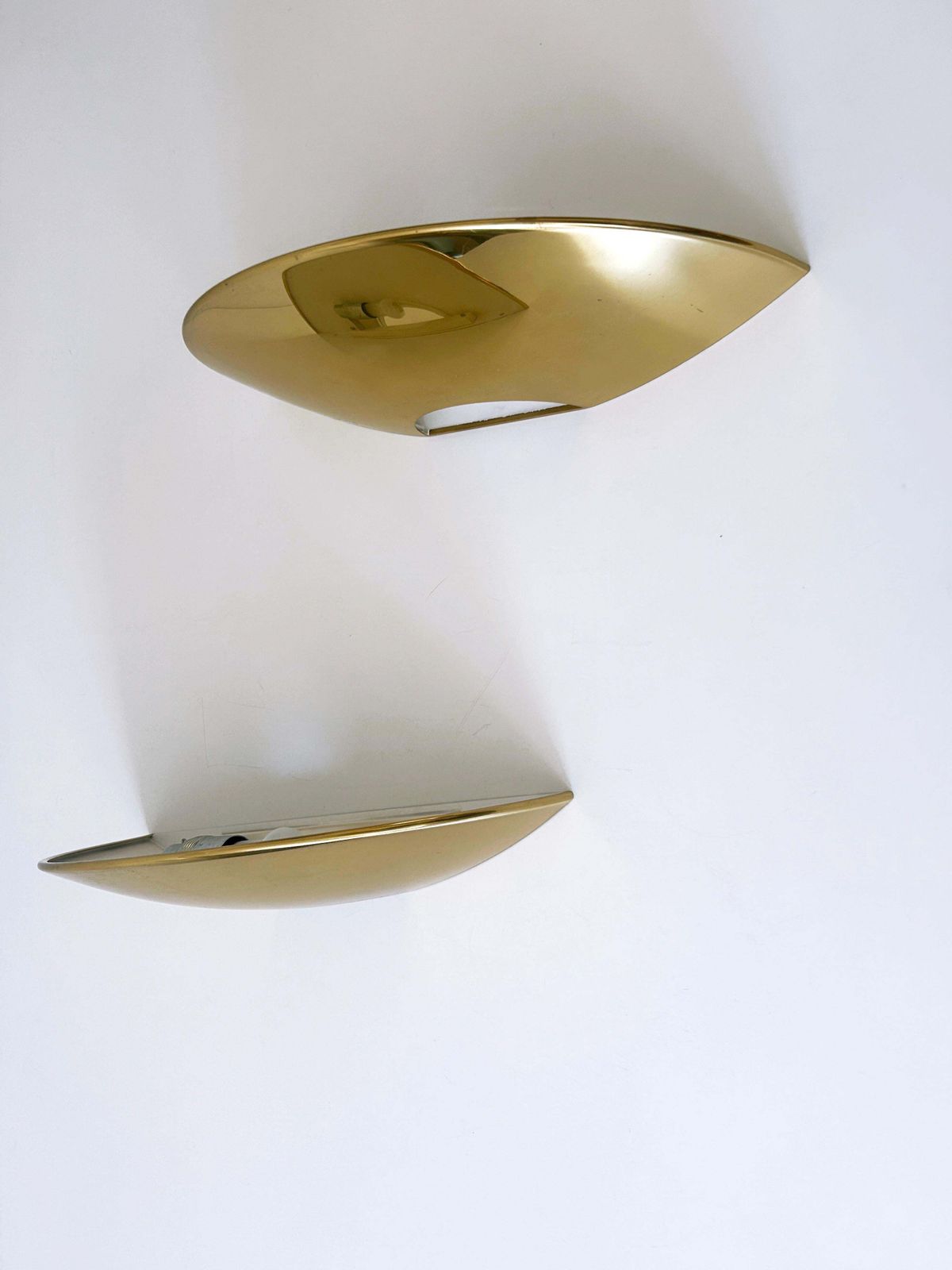 1733.0 Set Of Two Elegant Brass Wall Lamps Or Sconces By Florian Schulz Germany 1970s photo