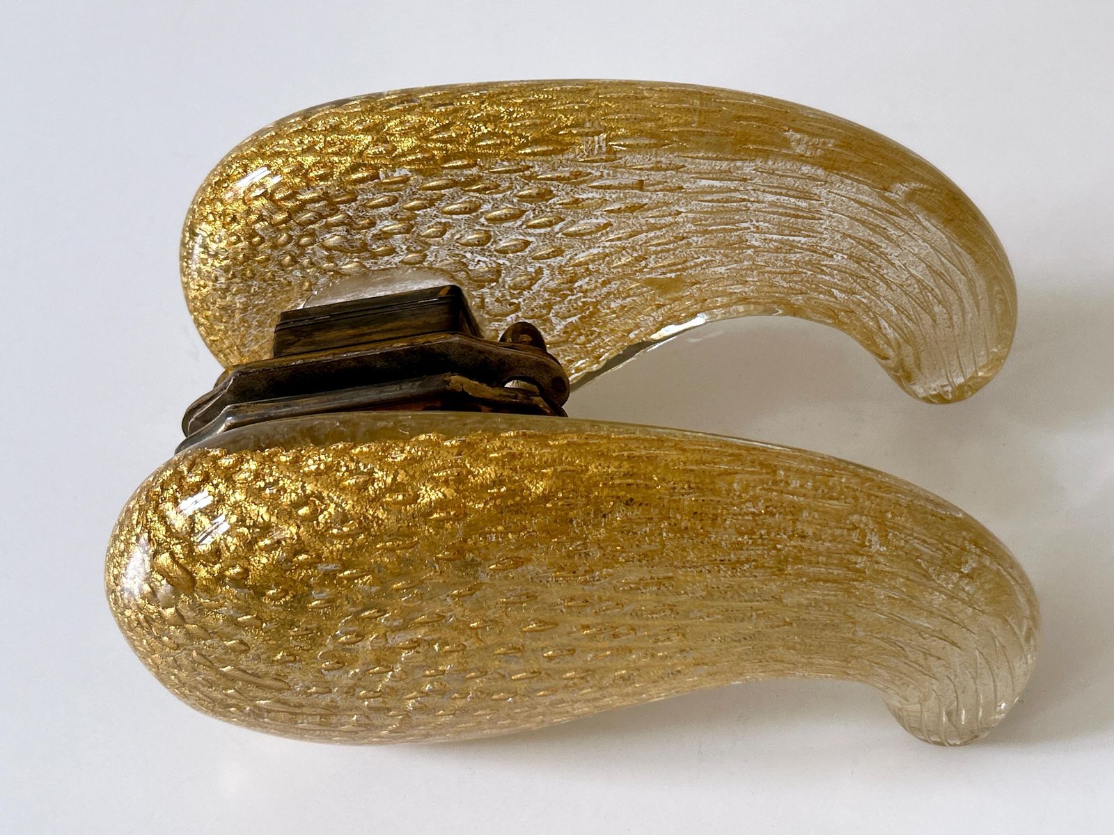 Exceptional Mid Century Murano Glass Push & Pull Door Handles By Seguso 1950s photo vinterior