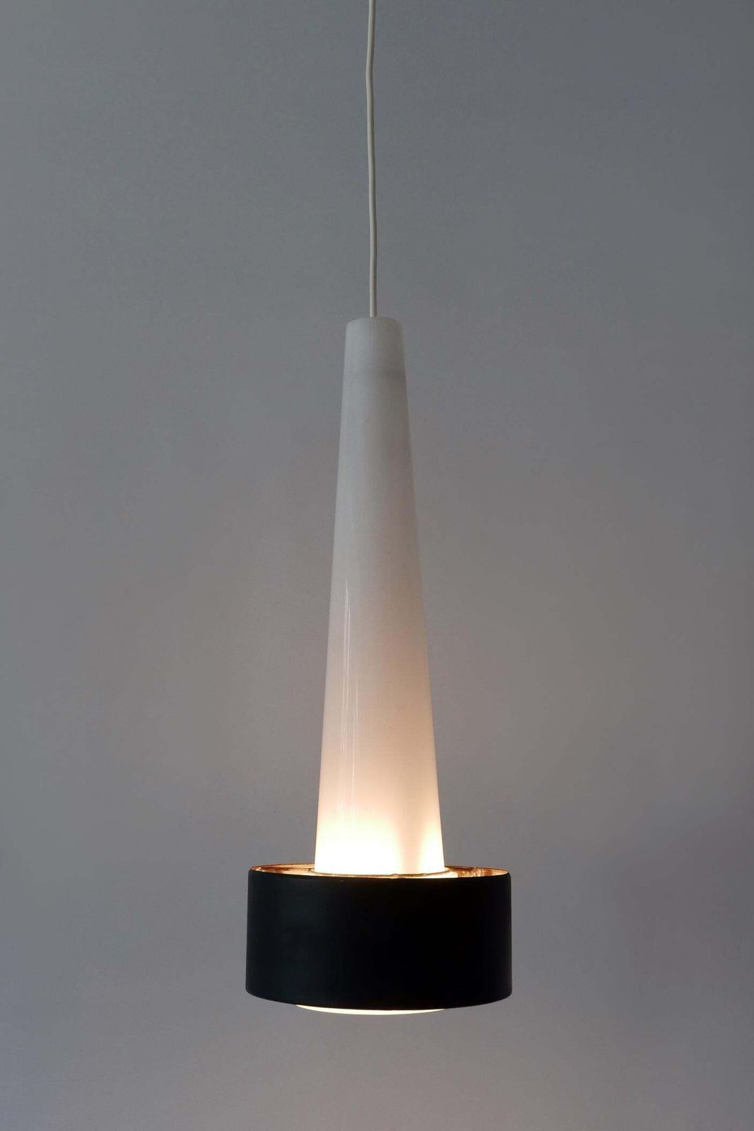 Xl Mid Century Lucite & Metal Church Pendant Lamp Or Hanging Light Germany 1960s photo 1040.0