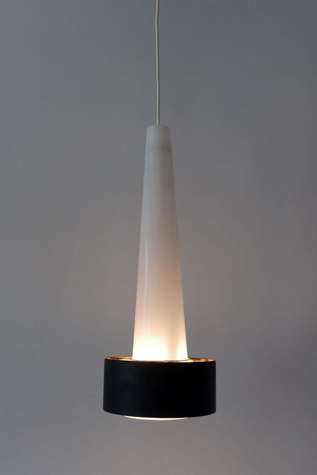 Xl Mid Century Lucite & Metal Church Pendant Lamp Or Hanging Light Germany 1960s photo buy