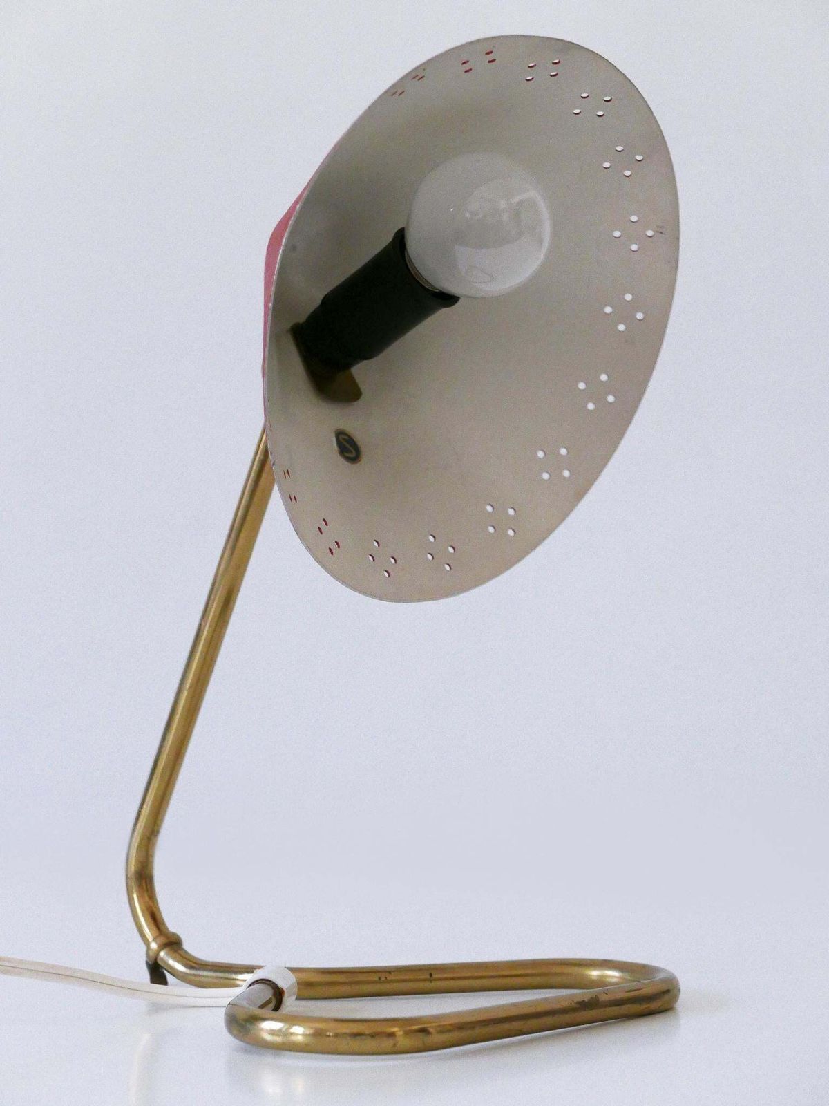 photo vintage Lovely Mid Century Brass Table Lamp By Erik Wärnå For Gnosjö Sweden 1950s