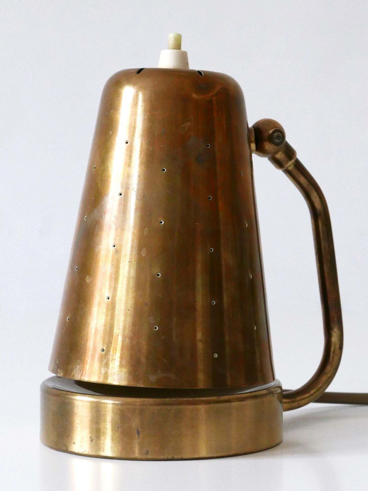Lovely Mid Century Brass Table Lamp Or Wall Light By Borens Boras Sweden 1950s photo vinterior