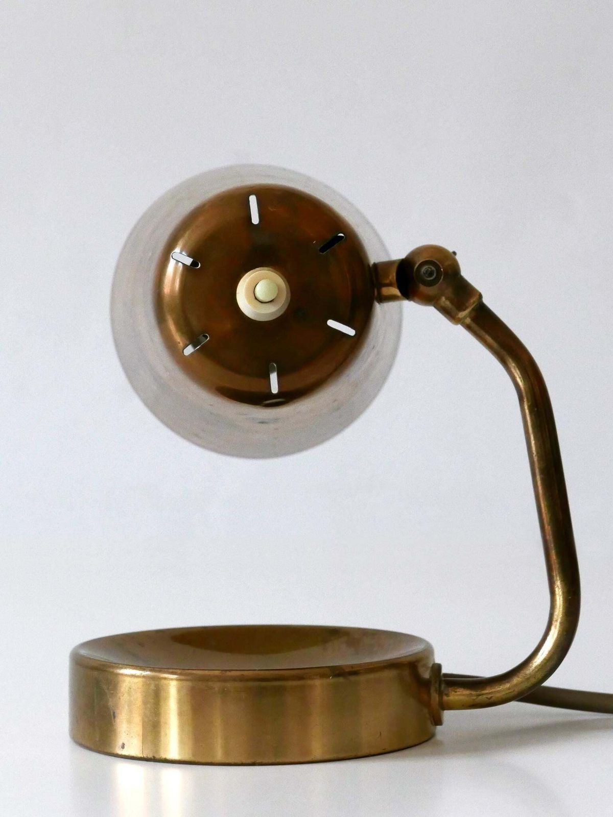 1948.0 Lovely Mid Century Brass Table Lamp Or Wall Light By Borens Boras Sweden 1950s photo