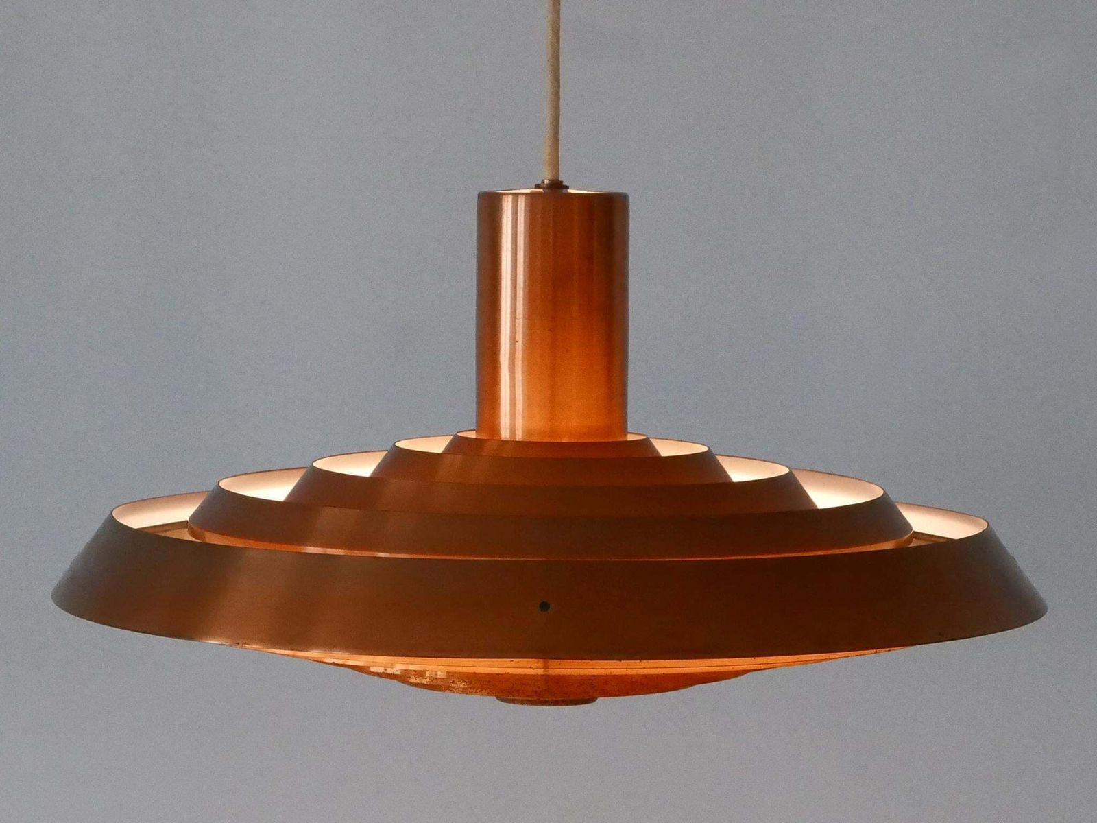 Rare Copper Plate Pendant Lamp By Poul Henningsen For Louis Poulsen Denmark 1958 photo buy