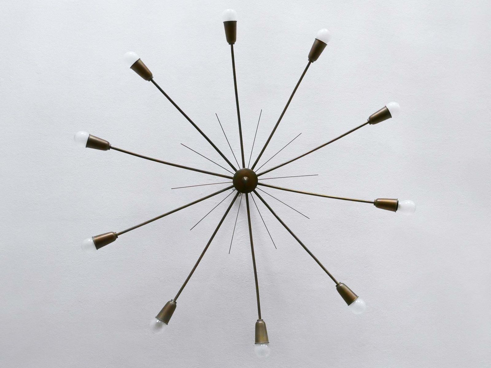 Gigantic Sputnik Chandelier Or Ceiling Light Sun By J.T. Kalmar, Austria, 1950s photo Lighting