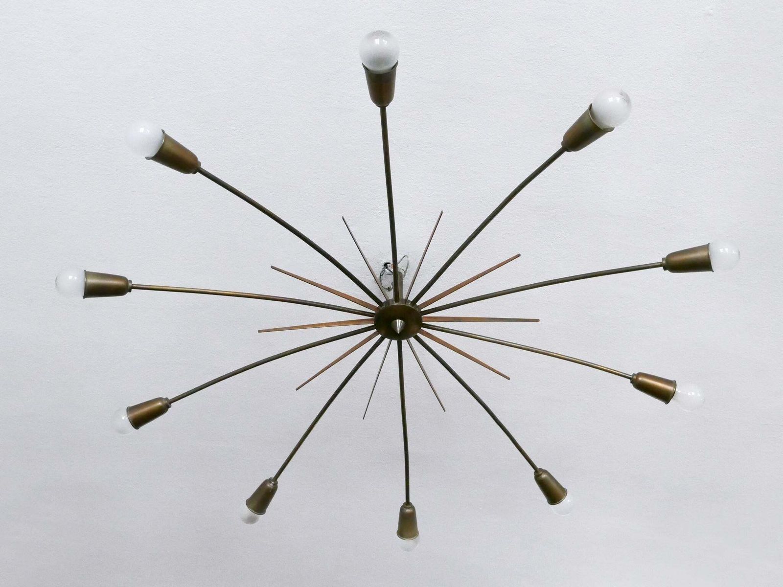 Gigantic Sputnik Chandelier Or Ceiling Light Sun By J.T. Kalmar, Austria, 1950s photo vinterior