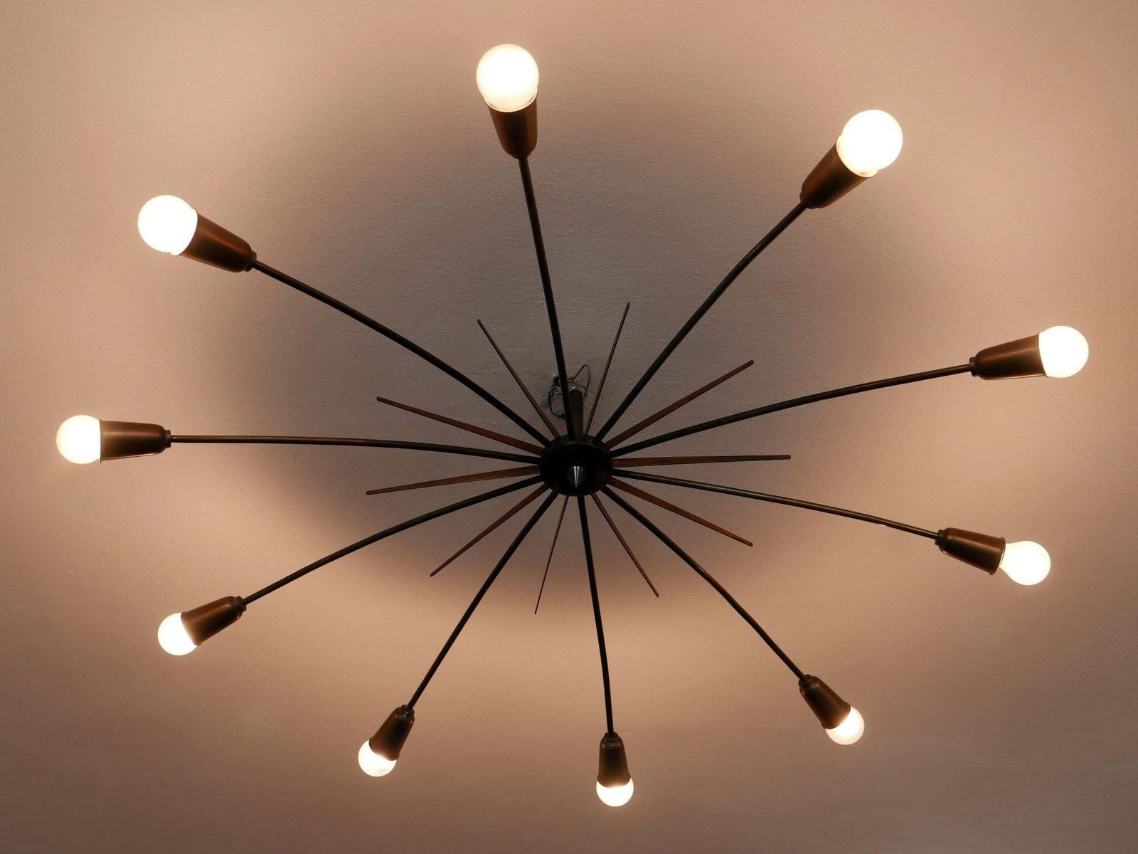 photo furniture Gigantic Sputnik Chandelier Or Ceiling Light Sun By J.T. Kalmar, Austria, 1950s