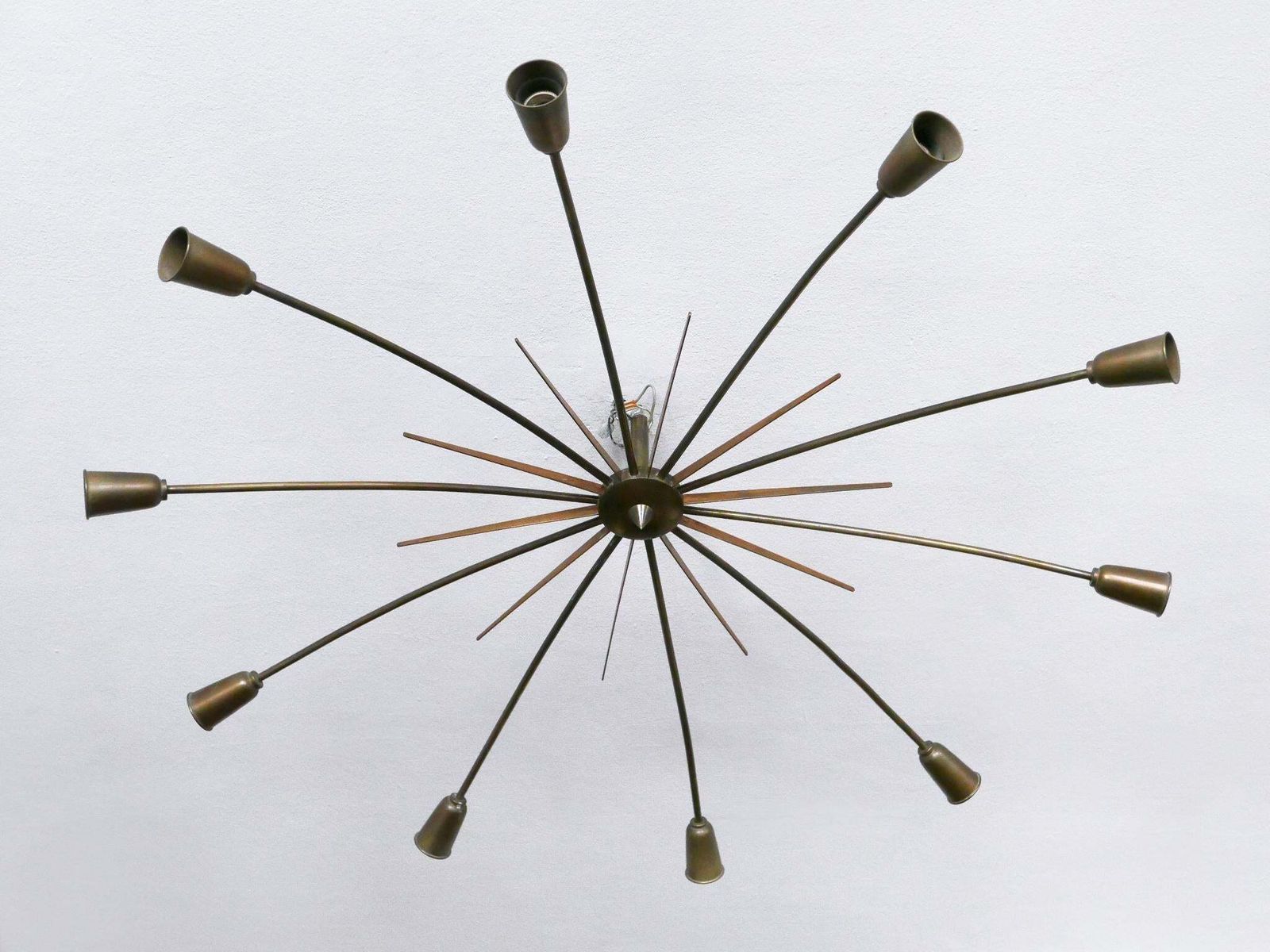 Lighting Gigantic Sputnik Chandelier Or Ceiling Light Sun By J.T. Kalmar, Austria, 1950s photo