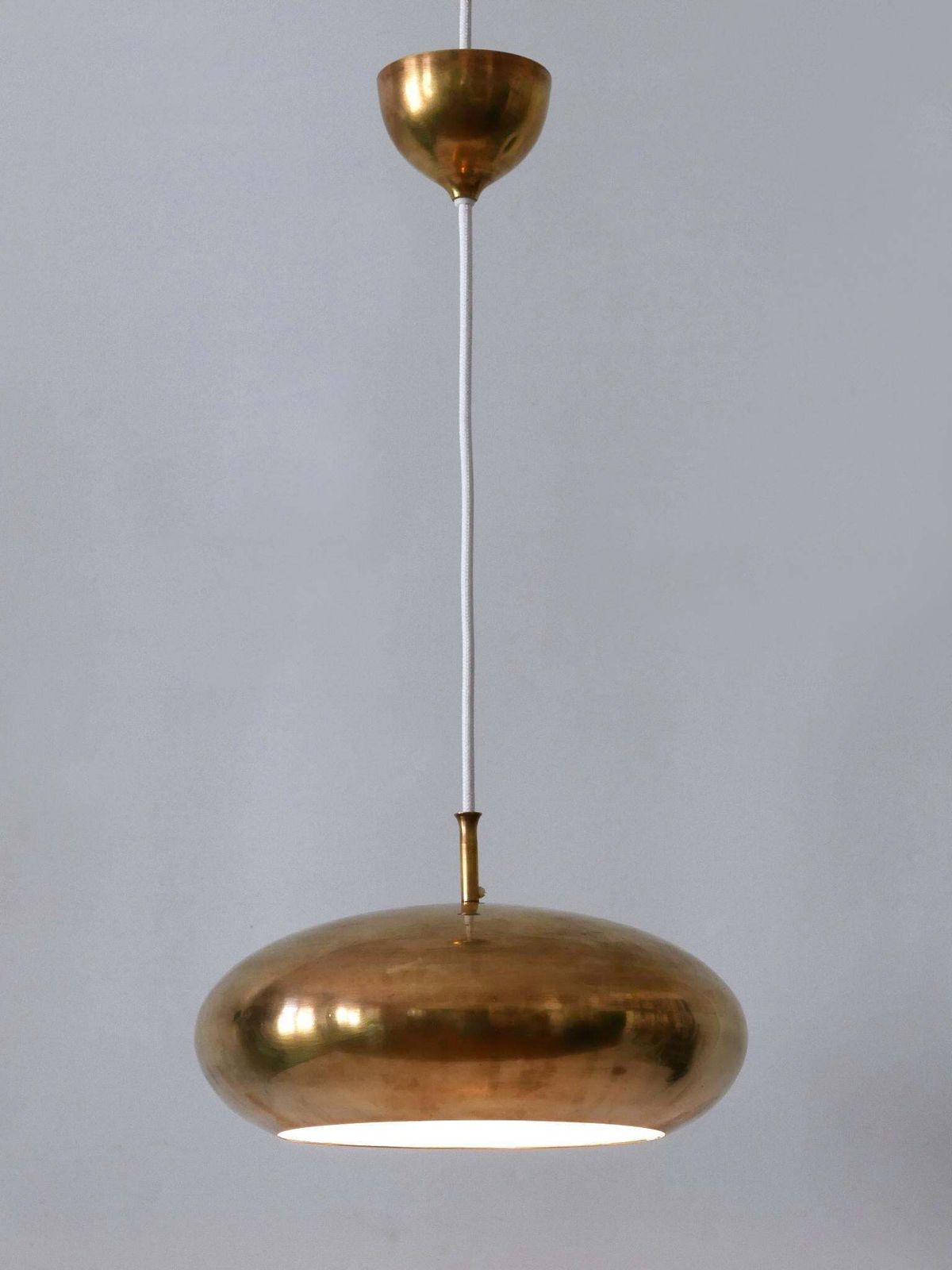 Rare Mid Century Modern Brass Pendant Lamp By Falkenbergs Belysning Sweden 1960s photo furniture
