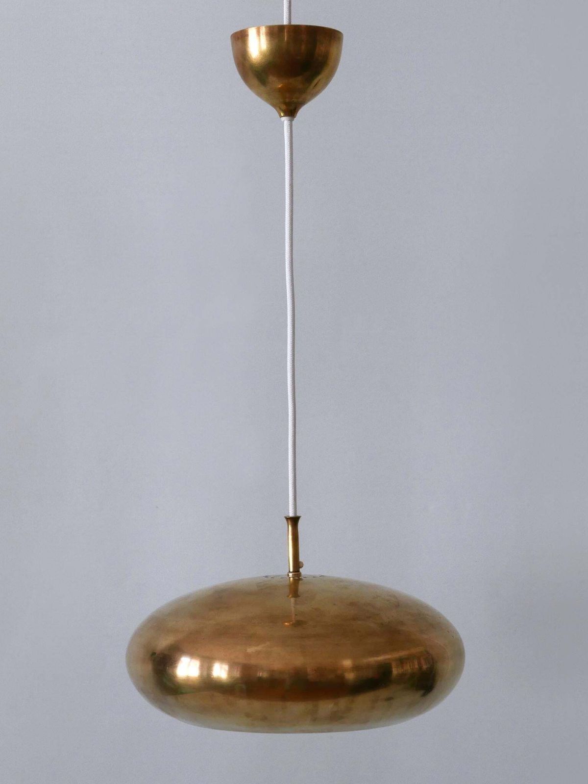 Rare Mid Century Modern Brass Pendant Lamp By Falkenbergs Belysning Sweden 1960s photo 4159.0