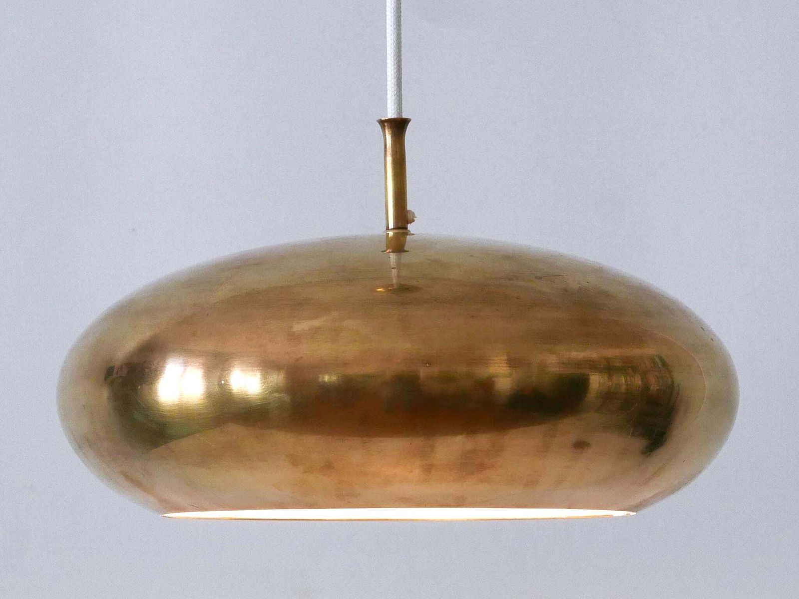 photo furniture Rare Mid Century Modern Brass Pendant Lamp By Falkenbergs Belysning Sweden 1960s